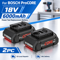 18V 6000mAh / 10000mAh Ersatzakku für BOSCH ProCORE Elektrowerkzeuge, 21700 Li-Ion Optionen, 1-4er Packungen, Ladegerät zur Auswahl, BAT609 BAT618 GBA18V80 und aufgeführte Modelle