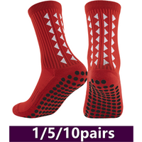 1/5/10pairs unisex anti slip grip baseball soccer towel bottom breathable shockproof non slip athletic exercise socks