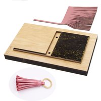 DIY Leather Craft Tassel Die Cutting Knife Mould Hand Punch Tool Pattern Bag Hanging Decoration Making