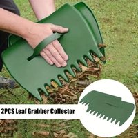 1 Pair Large Handheld Gardening Rake Labor-saving Wear-resistant Outdoor Leaf Clips Plastic Durable Gardening Leaf Rake Home
