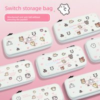Pink Pixel Animal Switch Case,Shockproof Hard Protector for Switch OLED/Switch 2,Cute Style Gaming Accessories with Inner Pocket