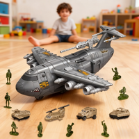 Children's Airplane Model Assembly Toy Set, Transformable Parking Lot with Sliding Track, Durable and Includes Small Cars, Suitable for Boys and Girls Aged 3-6, Educational and Imaginative Children's