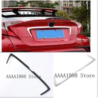 for Toyota C-HR CHR 2016 2017 2018 2019 Rear Tailgate Trunk License Trim Cover ABS Chrome Car Accessories Styling