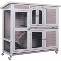 Wholesale Large 2-Story Rabbit Cage With Wheels And Ramp, Indoor And Outdoor For Pet Product