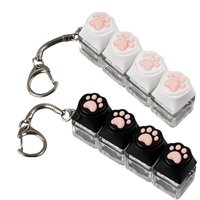 Keyboard Fidget Toy Fun Colorful Light Up Portable Finger Clicker Sensory Kids Toys for Work School Travel Classroom Home Bag