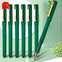 6pcs/Lot Ballpoint Pen with Green Ink 0.7mm Special Colors Thick Line Gel Pens For Writing Markers School Supplies For Office