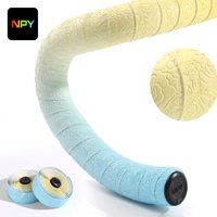 NPY Bicycle Handlebar Tapes Gradient Color Road Bicycle Handlebar Tape Non-slip Soft Shock-Absorption Bicycle Handlebar Wrap