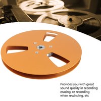 1/4 7 Inch Empty Tape Reel Aluminum Alloy 3 Hole Replacement High Strength Recording Takeup Reel for Reel To Reel Tape Player