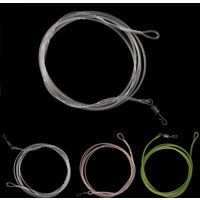 10PCS Fluorocarbon Carp Fishing Leader Line 1M 40LB fishing leading rig with Quick Change Swivel wire leader for fishing tackle