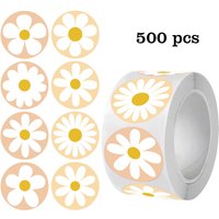 500Pcs/1 Rolls Beautiful Flowers Sticker Decoration Gift Box Sticker Label Stationery Sticker
