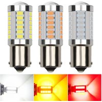 2 PCS PY21W P21/5W 1156 Ba15s 1157 Bay15d For Car LED Bulbs Turn Signal Light 12V 33SMD 7000K White Brake Reverse Parking Lamps