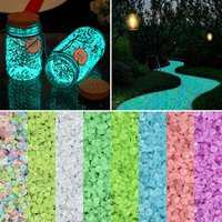 1000pcs Glow In The Dark Garden Pebbles Glow Stones Outdoor Garden Pebbles Fish Tank Walkways Path Patio Lawn Decor Glow Gravel