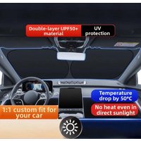 For BYD Car Sunshade UV Reflection Front Sun Shade Parasol Foldable Cloth Cover Accessories