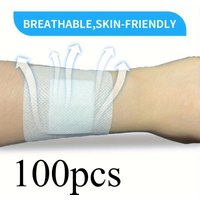 100PCS Breathable Self-Adhesive Gauze Pads - Latex-Free Wound Dressings with Soft Edges, Conformable Bandages for Cuts, Burns