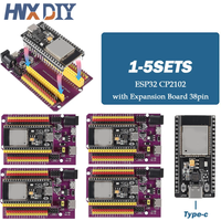 1-5sets ESP32 Development Board TYPE-C USB CP2102 WiFi+Bluetooth Dual Core 32-DevKitC-32 Expansion Board 38PIN