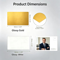 Custom Double-Sided Metal Business Cards, Glossy Cards with a Good Texture, Versatile, Can Be Used as Information Cards or Promo