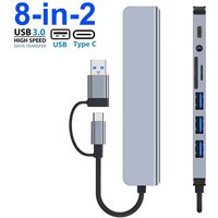 USB C Hub Docking Station High Speed Transmission Multi Hub Splitter For Computer Laptop Desktop Phone Computer Converter Dock