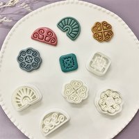 Auspicious Patterns Irregular Figure Shaped Vacation Style Clay Molds Clay Cutting Molds For Earring Jewelry Making Clay Tools