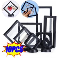 10/1PCS Coin Display Stand 7*7cm Black Box Commemorative Coin Frame Gift Decoration Multifunction Coin Showing Stand Holder