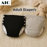 AIO Cotton Comfort Adult Diapers Pants Large Size Washable Cloth Diaper for Patients, Elderly Men and Women incontinence Pants