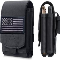 Double Molle Laser Cell Phone Pouch Tactical Belt EDC Pouch Holder Waist Accessories Bag Outdoor Camping Mobile Phone Pack Bag