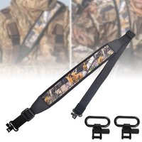 Rifle Sling with Mil-Spec Swivels Durable Shoulder Padding Strap Metal Hardware Length Adjuster Double Point Rope Rifle Straps