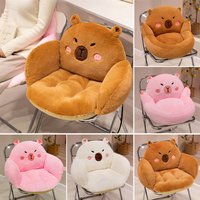 Lovely Capybara Plush Pillow Cartoon Cute Soft Stuffed Plushy Toy Cozy Capibara Lumbar Support Chair Seat Cushion Sofa Home Deco
