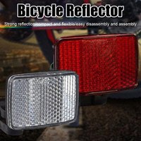 1 pair Bicycles Handlebar Reflector Plastic Safety Bike Rear Reflector Safety Warning Light Bike Accessories Easy to Install