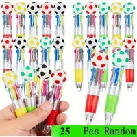 10/25pcs Football-themed Pens, Featuring Bright Football Patterns, Are Suitable for Sports Enthusiasts, Office Supplies