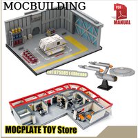 Space Shuttlebay Diorama Enterprise Spaceship NCC-1701 MOC Building Block Hallways Bricks Toys Birthday Gift