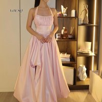 Halter Prom Dresses with Folds 2026 Off Shoulder Evening Dress Pink Dinner Party Dress prom dresses plus size Customized