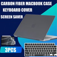 Case For MacBook Pro 14/16 Pro/Max M5 2026, For Macbook Air 13 M5 M4M3M2 M1 Chip 2026-2022, Carbon Fiber Texture Protective Case