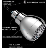 Silicone Nozzles Shower Heads Matte Black 360 Rotation Spray Shower Powerful Water Flow Rustproof Rain Shower Head Bathroom Use