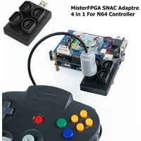 Black 4 in 1 Mister SNAC Adapter For N64 Controller Connector For MisterFPGA IO Board