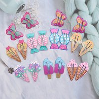 20Pcs Cute Cartoon Animal Fruit Hair Clip For Baby Girls Hair Accessories Sweet Rainbow Butterfly Hairpins Children Hairclips