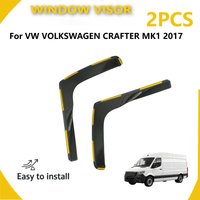 Thickened PC In-Channel Window Deflector Wearproof Noise Reduction Rain Visor for VW CRAFTER MK1 2017