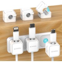 Cord Organizer,Desk Cable Management Clips, Phone Charger Cord Smooth Adjustable,6+1ack