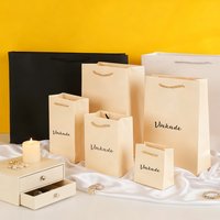 100Pcs Custom Logo Paper Gifts Bag For Small Business 10x5x10cm Jewelry Personization Packages Wedding Favors Candy Tote Bags