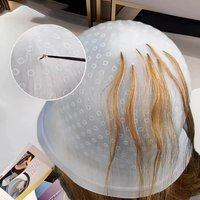 Multicolor Reusable Silicone Hair Coloring Cap with Hook for Home Salon Hair Dye Staining Cap