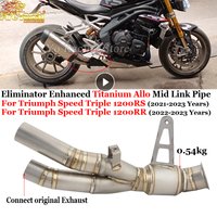 For Triumph Speed Triple 1200RS 1200 RS 1200RR RR 2021 2022 2023 Motorcycle Exhaust System Titanium Alloy Middle Mid Link Pipe