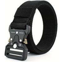 120cm Tactical Nylon Belt with Metal Buckle, Men's Training Accessory, Durable Waistband for Outdoor Activities, Essential Gear