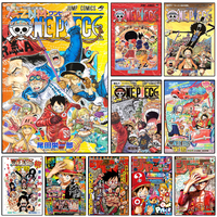 AZNM One Piece Volume107 Legendary Hero Luffy Garp Koby Sabo Jump Comic Cover Anime Canvas Unframed Wall Art Print Vintage Man