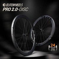 AliExpress ELITEWHEELS PRO 2.0 DISC Brake Center Lock 36T Ratchet 700C Road Cycling Carbon Wheelset 40/50/65mm Depth Clincher/Tubeless