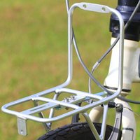 Front Rack for Bicycle Foldable Aluminum Carrier Cargo Stand for 20 Inch Mountain and Folding Bikes
