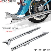 33" 36" 39" 42"Fishtail Exhaust Slip On Muffler Motorcycle Exhaust Pipe For Harley Softail Deluxe Breakout Standard Slim 2007-17