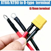 XT90/XT60 Male Female to 6/8mm Copper Nose Applicable Model Aircraft Plug Connector XT60 High Current Charging Cable 10/12AWG