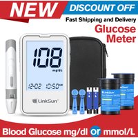 G-425-2 Linksun Blood Glucose Meter 50/100pcs Test Strips Medical Diabetes Testing Device Blood Sugar Digital Glucometer Monitor