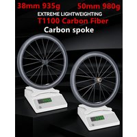 935g ultra-light carbon fiber spoke wheel set T1100 carbon fiber Aero Gravel rim depth 38/ 50mm, road disc brake wheelset