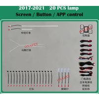 For Range Rover Velar 2017-2021 APP Control Car Dashboard Door Footwell Atmosphere Lamp Led Strip Decorative Ambient Light