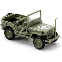 1/48 WWII Allied Willis Jeep Car 4D Assembly Military Model US Army Old-fashioned Off-road Vehicle Decoration Toy